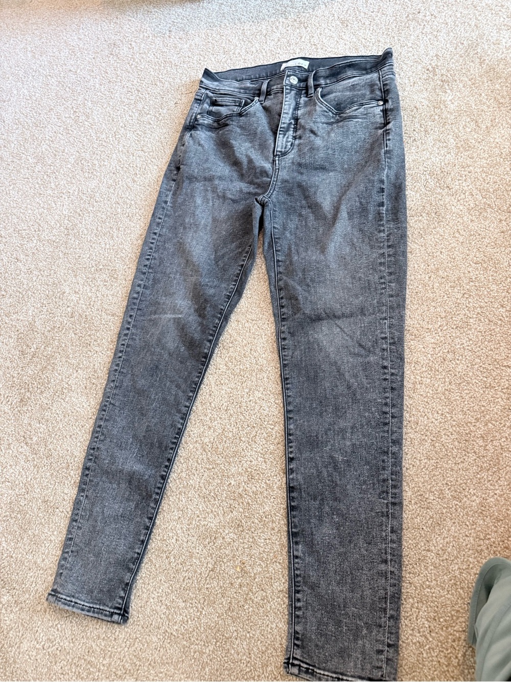 LOFT Washed Black-Grey Skinny Jeans